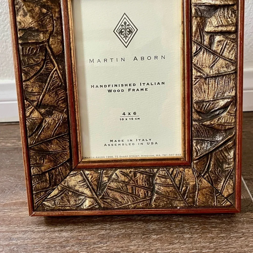 Martin Aborn Brown and Gold Wood Frame